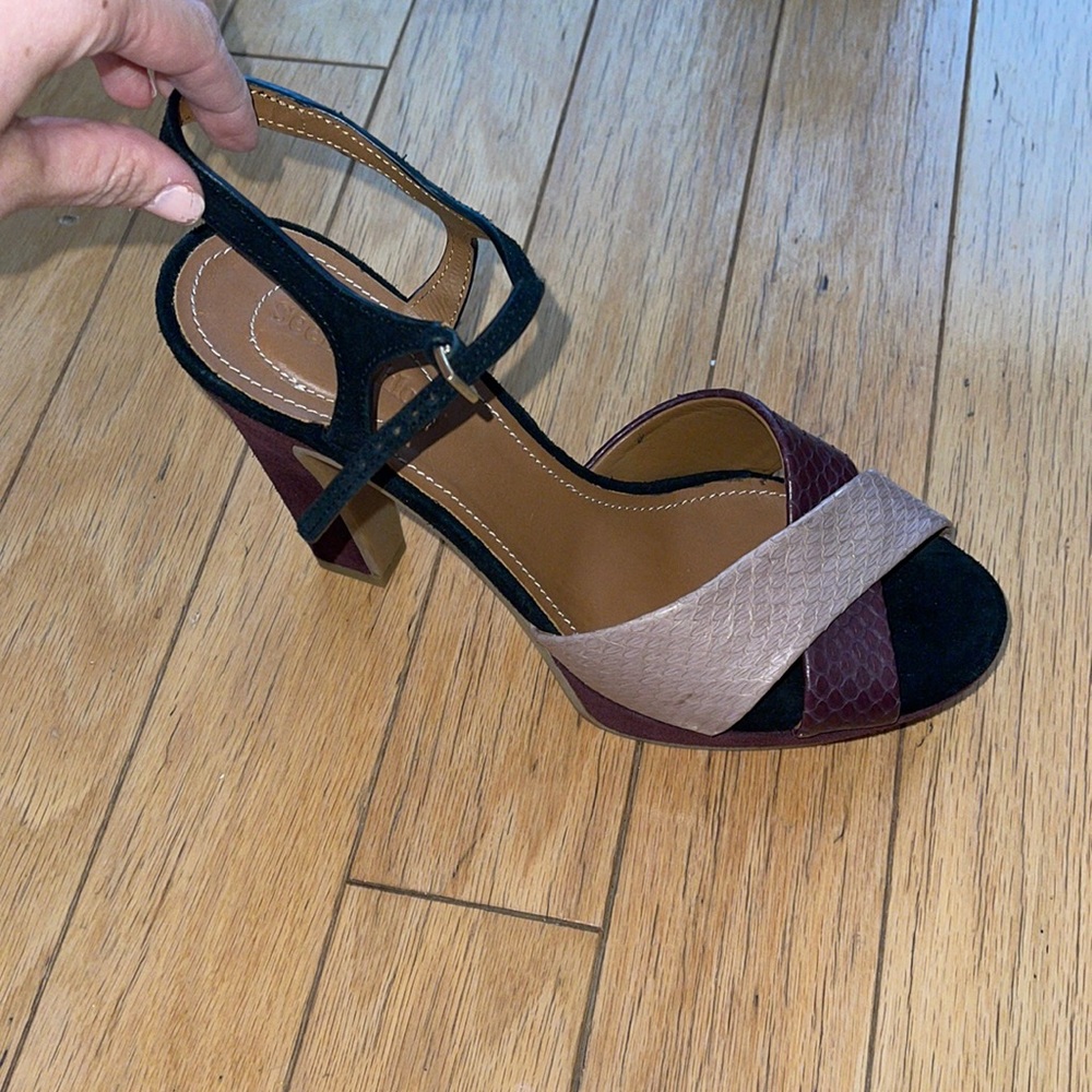 New See by Chloe 5 inch Heel size 41 Suede Snakeskin - Picture 2 of 8